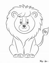 Sitting Cartoon lion coloring Page Lion Coloring Pages Super  sketch template