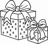 Coloring Present Gift Printable Template Pages Box Gifts Presents Kids  sketch template