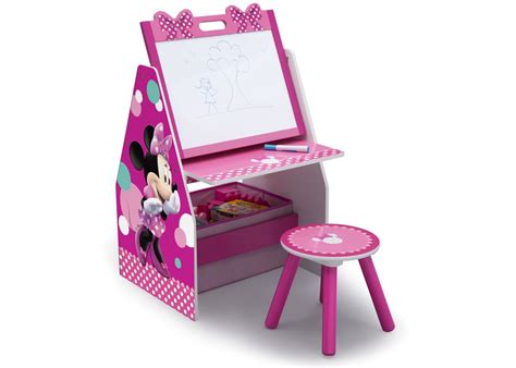 Minnie Mouse Deluxe Kids Art Table - Easel, Desk, Stool, Toy Organizer ...