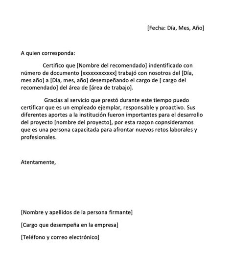 Descargar Carta de Recomendación Laboral || PDF y WORD | Cartas de recomendacion, Ejemplo de ...