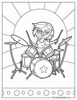 Drum Coloring Page Musical Instruments sketch template