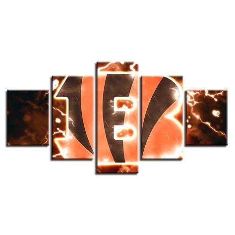 Cincinnati Bengals 5 Piece - Canvas Wall Art Painting — Original Wall Arts