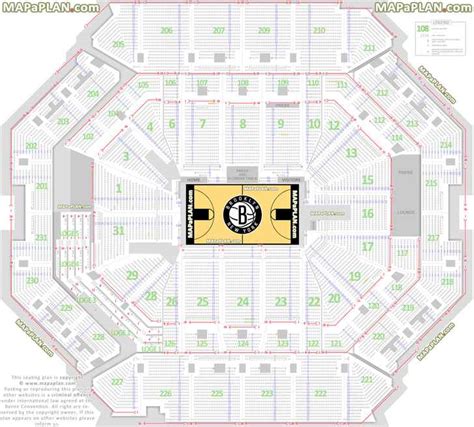 Barclays Center Brooklyn Nets & concerts seat numbers detailed seating chart - New York ...