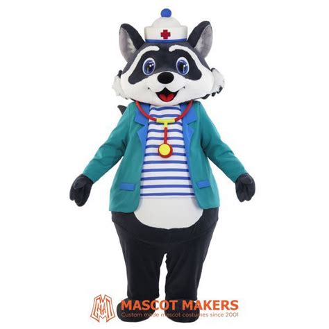 Doctor Raccoon Mascot Costume | Mascot Makers - Custom mascots and ...