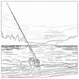 Fishing Rod Coloring Pages  Mimi Panda sketch template