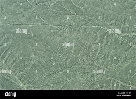 Nazca lines of Peru Monkey Stock Photo - Alamy