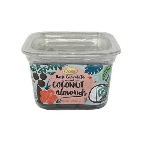 Choceur Dark Chocolate Covered Coconut Almonds in Tub (10 oz) - Instacart