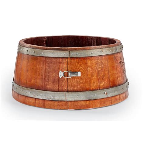 Reclaimed Wine Barrel Christmas Tree Collar - Wine Enthusiast