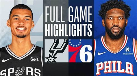 Philadelphia 76ers vs San Antonio Spurs Full Game Highlights | Jan 22 ...