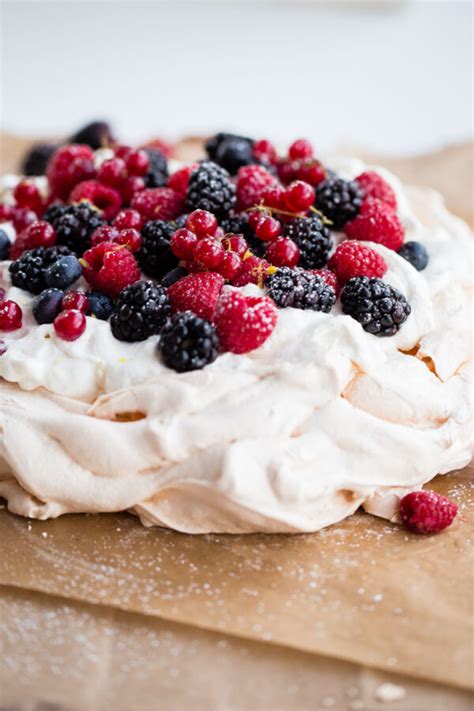 Berry Pavlova with Lemon Whipped Cream - A Beautiful Plate