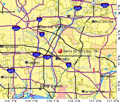 Santa Fe Springs, California (CA 90605) profile: population, maps, real estate, averages, homes ...