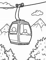 Cable Car Coloring Page sketch template