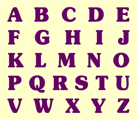 Printable Alphabet Templates