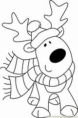 Cute Christmas Animals Coloring Pages sketch template