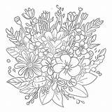Flower Coloring Drawing  Pages Mimi Panda sketch template