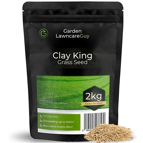 Clay King - Grass Seed for Clay Soil UK - Deep Rooting for Clay Lawns and New Builds - 2kg ...