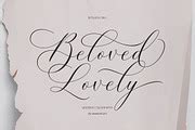 Beloved Lovely | Modern Calligraphy, a Script Font by Muntab_Art