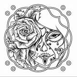 Sugar Skull Coloring Book For Adults And Teens  AliBali sketch template