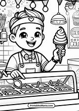 Ice Cream Shop Coloring Page  Printables Mania sketch template