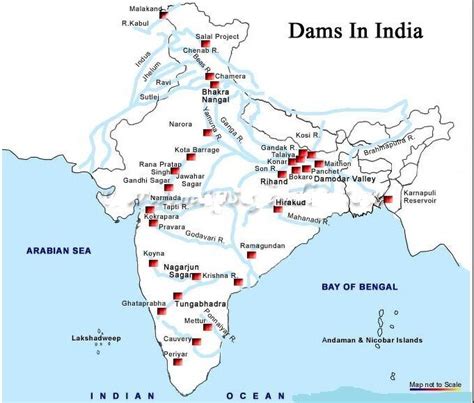 Locate in the map : salal dam, bhakranagar dam, theri dam ...