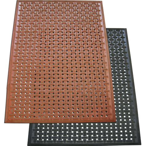 Rubber-Cal Kitchen Mat Black 3 ft. x 5 ft. Nitrile Rubber Commercial ...