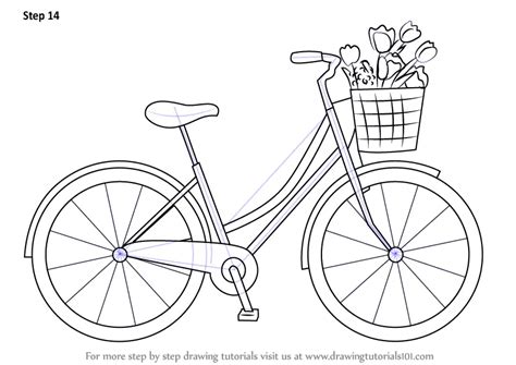 Learn How to Draw a Cute Bicycle (Two Wheelers) Step by Step : Drawing Tutorials