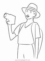 Tourist Coloring Page For Kids  Free Men Printable Coloring Pages sketch template