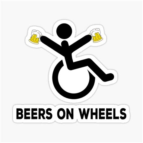 Funny Wheelchair Stickers | Redbubble