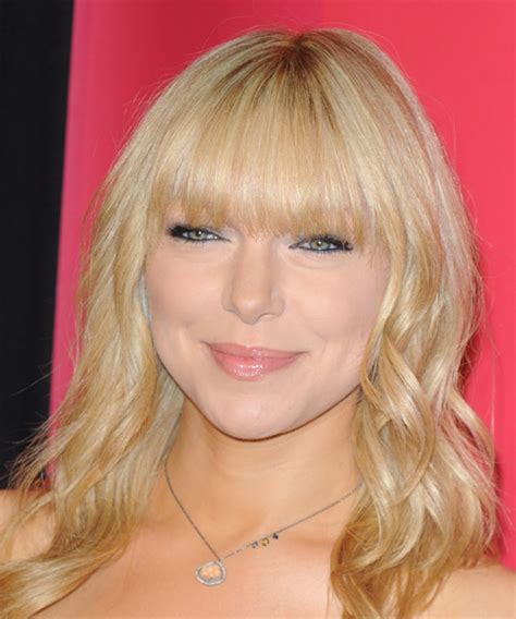 Laura Prepon Medium Wavy Casual Hairstyle with Layered Bangs - Light ...