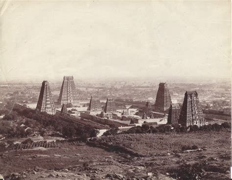 Annamalaiyar Temple (Arunachaleswarar) in Thiruvannamalai in Tamil Nadu - 1890's - Old Indian Photos