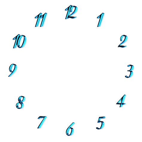 Clock Face With 3D Blue Numbers Free Stock Photo - Public Domain Pictures