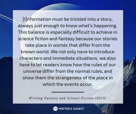 Writing Science Fiction: How to Approach Exposition in Sci-Fi Novels - Writer's Digest