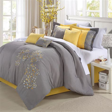 Yellow and Gray Bedding That Will Make Your Bedroom Pop