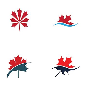 Logo Design Set Vector Design Images, Set Of Maple Leaf Logo Vector ...