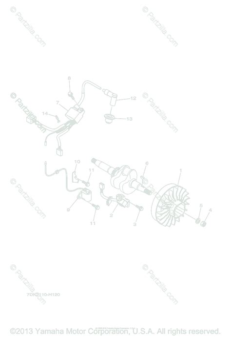 Yamaha Power Equipment EF2000IS OEM Parts Diagram for TCI Magneto ...