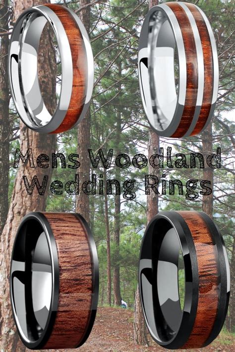 Mens woodland wedding rings. A wedding ring for the outdoorsmen. | Wood ...