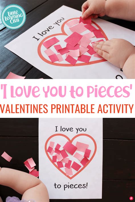 'I Love You To Pieces' Valentines Printable - Little Learning Club ...