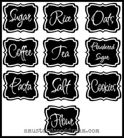 Kitchen Canister Labels Kitchen Accessory Vinyl Wall Art - Etsy