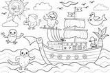Whimsical Pirate Adventure Coloring Page For Kids Activities And Crafts  sketch template