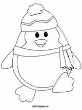 Penguin Coloring Sheet Preschool sketch template