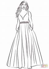Ball Gown Coloring Coloring Pages sketch template