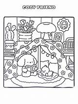 Kleurplaat Cozy Friend  Bear coloring Pages Hello Kitty colouring sketch template