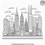 Urban Skyline Coloring Pages sketch template