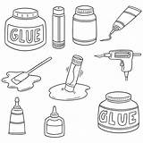 Glue Stick Coloring Page sketch template