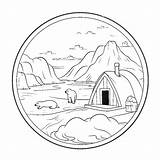 North pole coloring Page – Coloring Corner sketch template