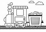 Trem Carga Colouring Freight Trenes Desenho Coloringhome  sketch template