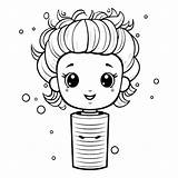 Premium Vector  Coloring Book For Children Girl With A battery sketch template