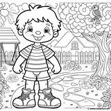 Coloring Page For little boy coloring Drawings Download Or Print Free sketch template