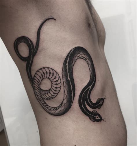 Two head snake tattoo - Tattoogrid.net