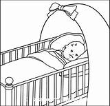 Cot Clipart For Coloring sketch template
